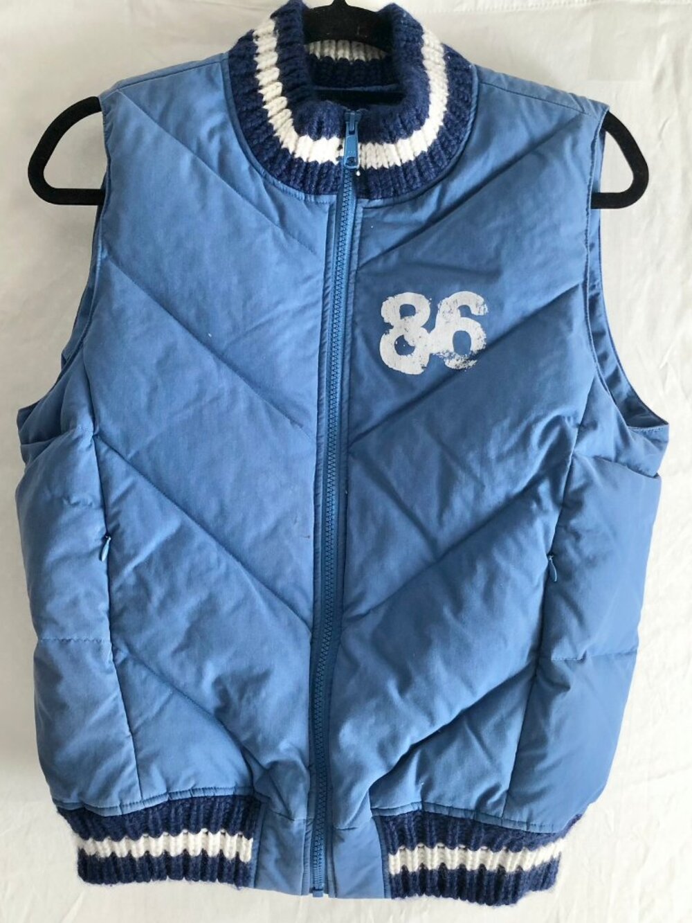 Vintage PINK Victoria's Secret Dusty Blue 86 Puffer Vest Size M/L